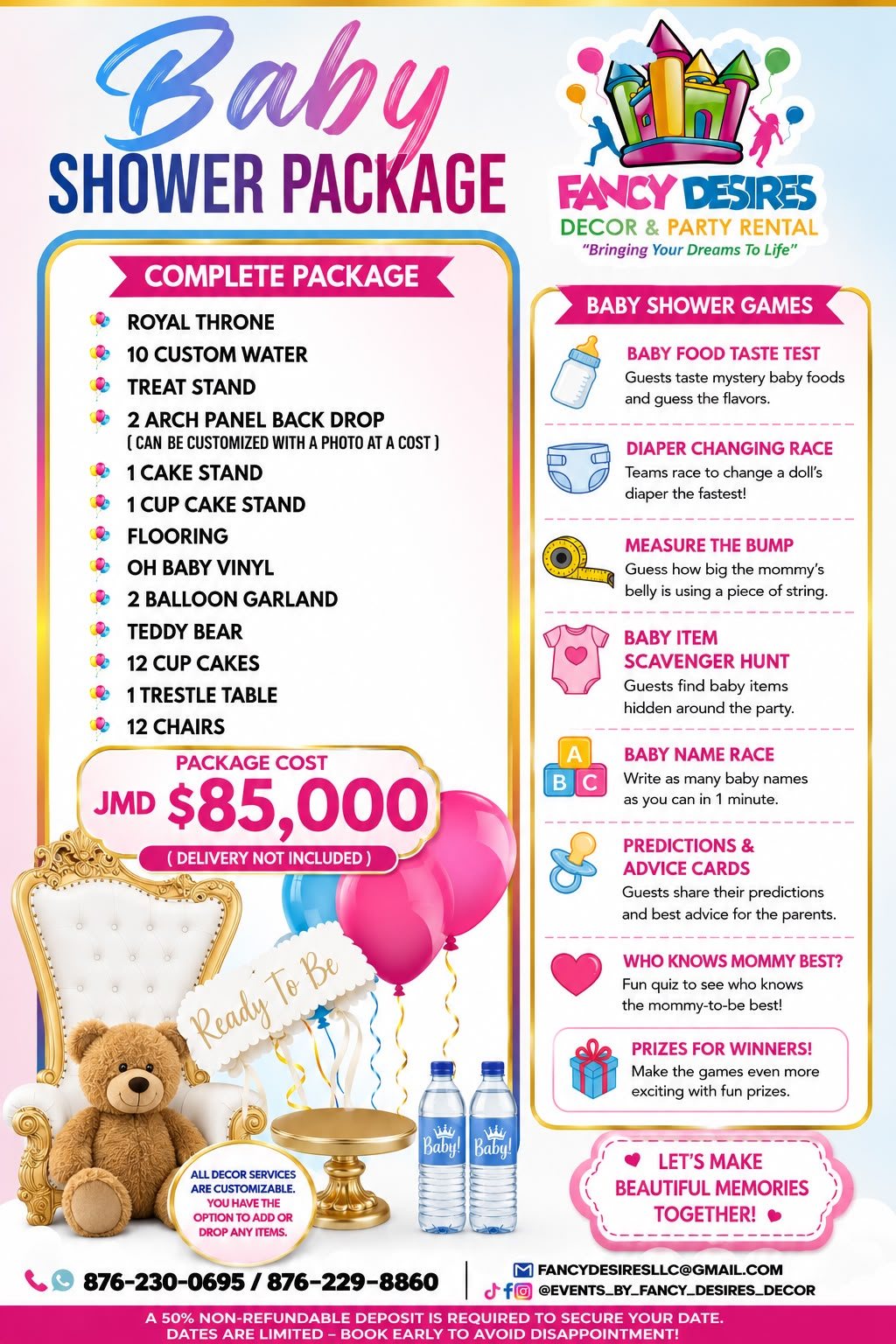 Baby Shower Package With Games