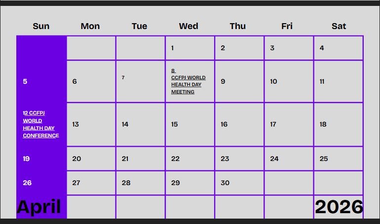 CCFPJ WORLD HEALTH DAY CONFERENCE