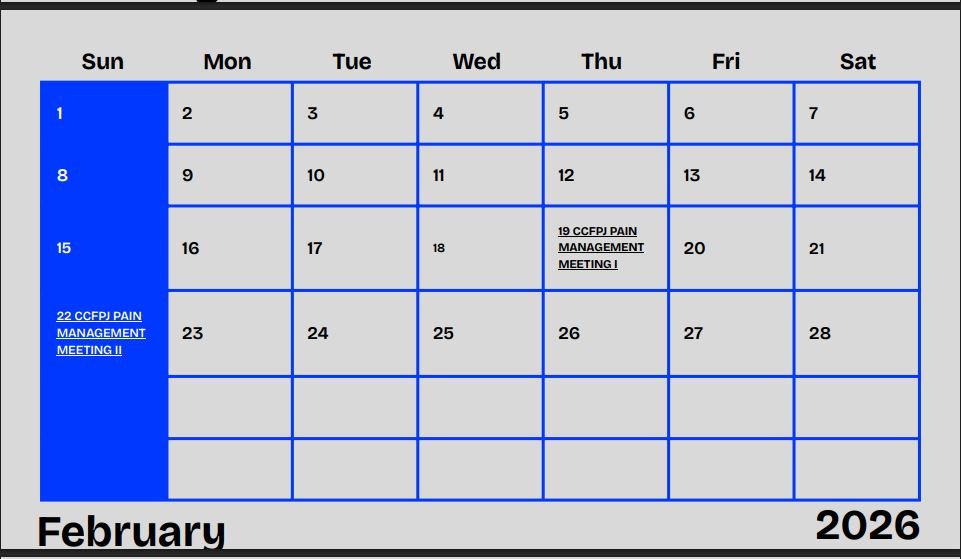 19 CCFPJ PAIN MANAGEMENT MEETING I