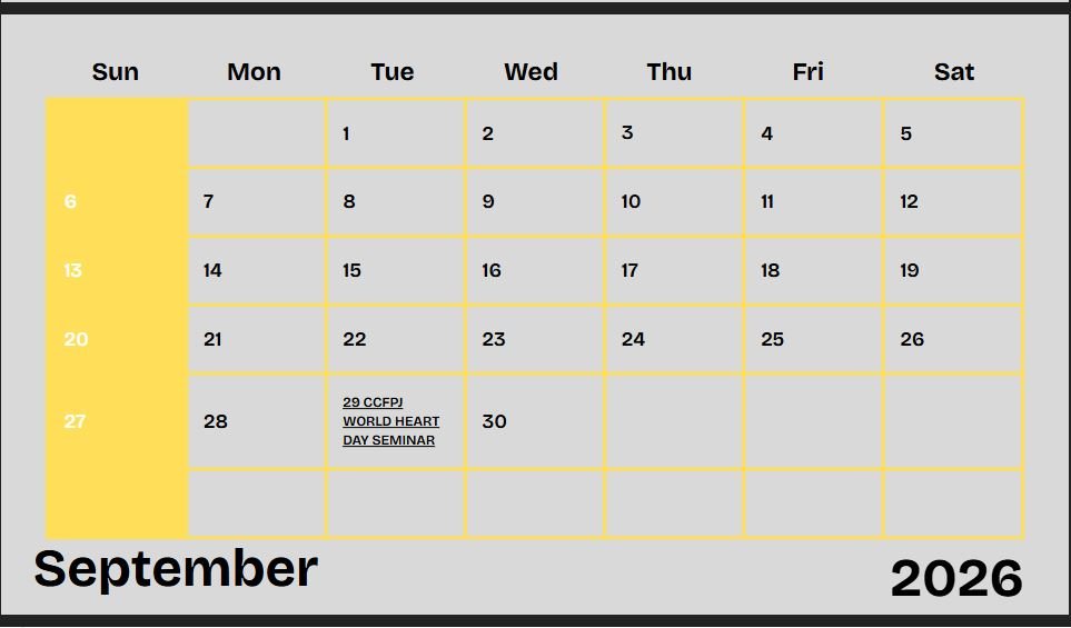WORLD HEART DAY CME SEMINAR 2026: Cardiovascular Disease: Prevention, Early Detection, Risk Reduction, and Modern Management