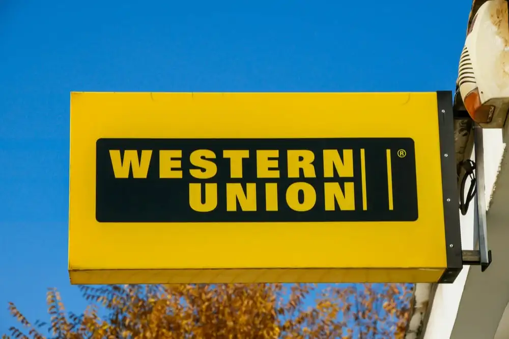 Western Union storefront sign